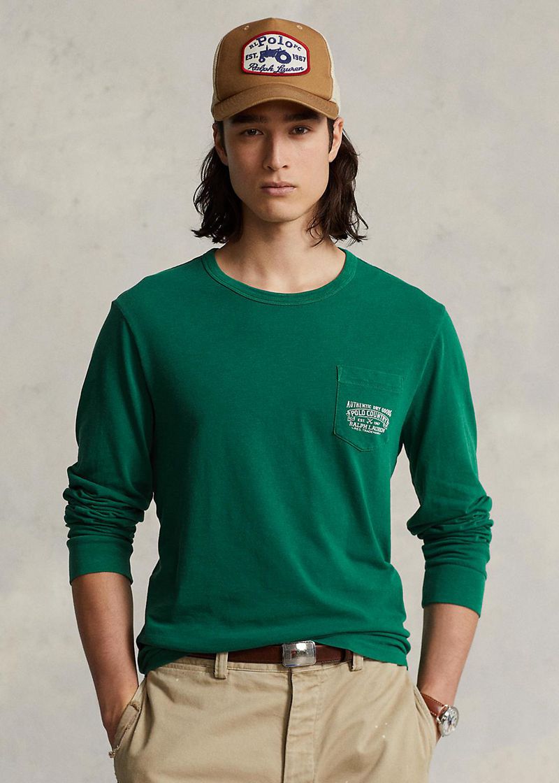 ポロ ラルフ ローレン T シャツ メンズ 緑 カスタム スリム フィット Polo Country HDWST2841